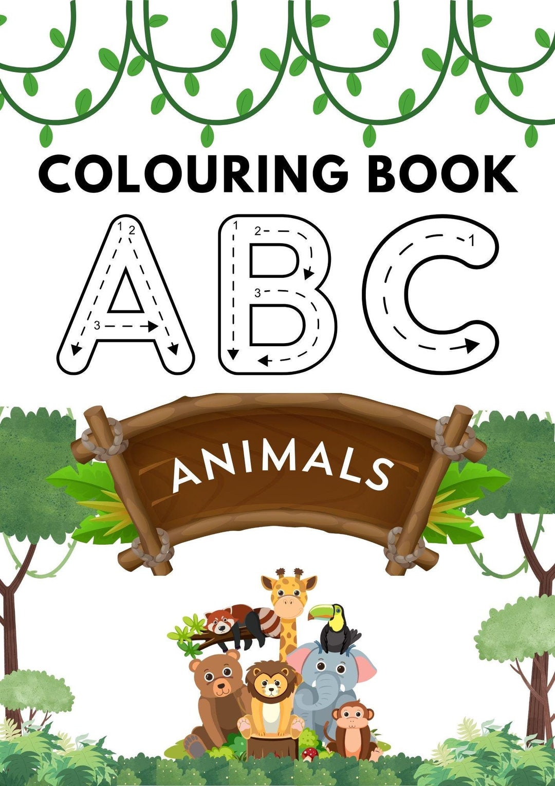 ABC Coloring Book Printable - Etsy