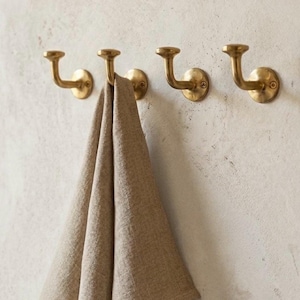 Unlacquered solid Brass Wall Hooks