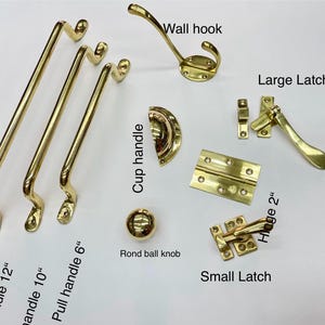 Uchwyty i gałki meblowe z litego mosiądzu – nielakierowane, polerowane okucia meblowe z mosiądzu zdjęcie 14