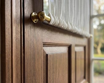 Unlacquered Brass French Door Curtain Rod – Solid Sash Cafe Door Hardware