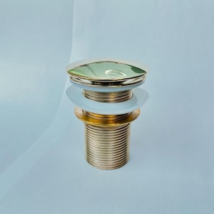 Unlacquered Solid Brass Sink Drain: Pop-Up Bathroom Fixture