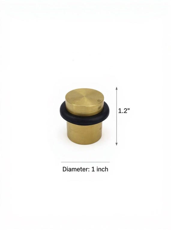 手作りの無塗装真鍮製ドアストッパー：モダンでミニマリストなデザイン