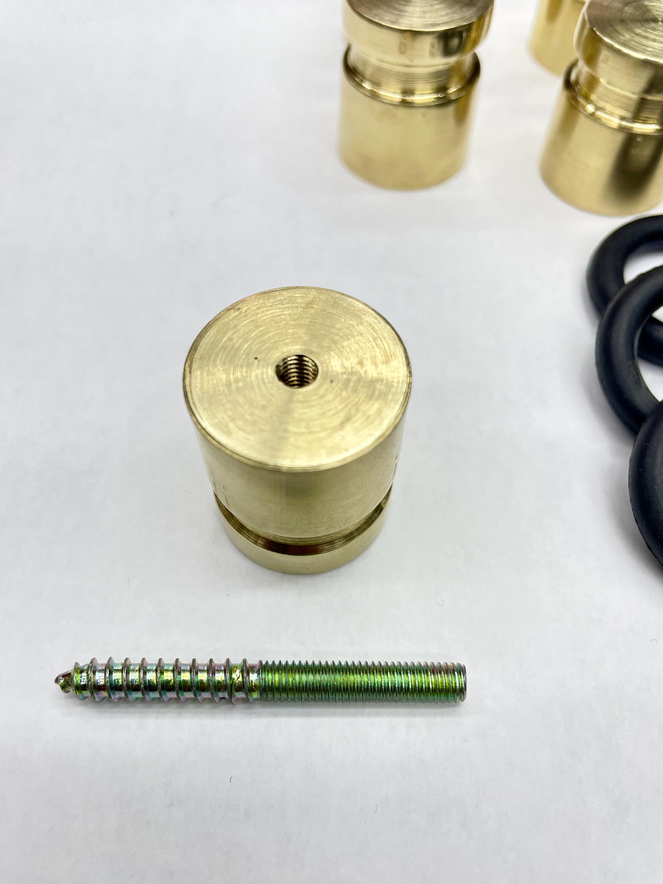 手作りの無塗装真鍮製ドアストッパー：モダンでミニマリストなデザイン