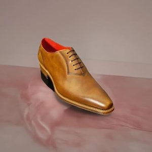 Men&#39;s Handmade Mustad Leather Lace Up Shoe, Men&#39;s Fashion Dress Up oxford Shoes.