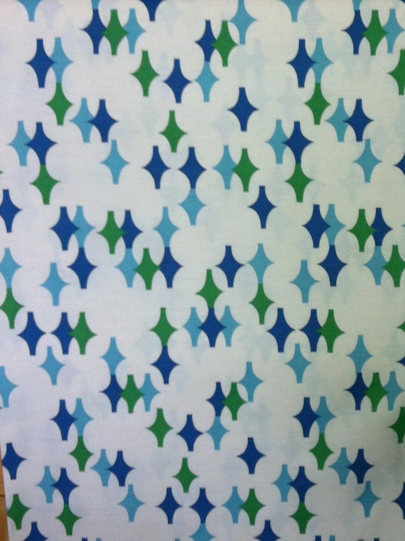 MCM Abstract Fabric: Fairfax "West Town" 1950s Print