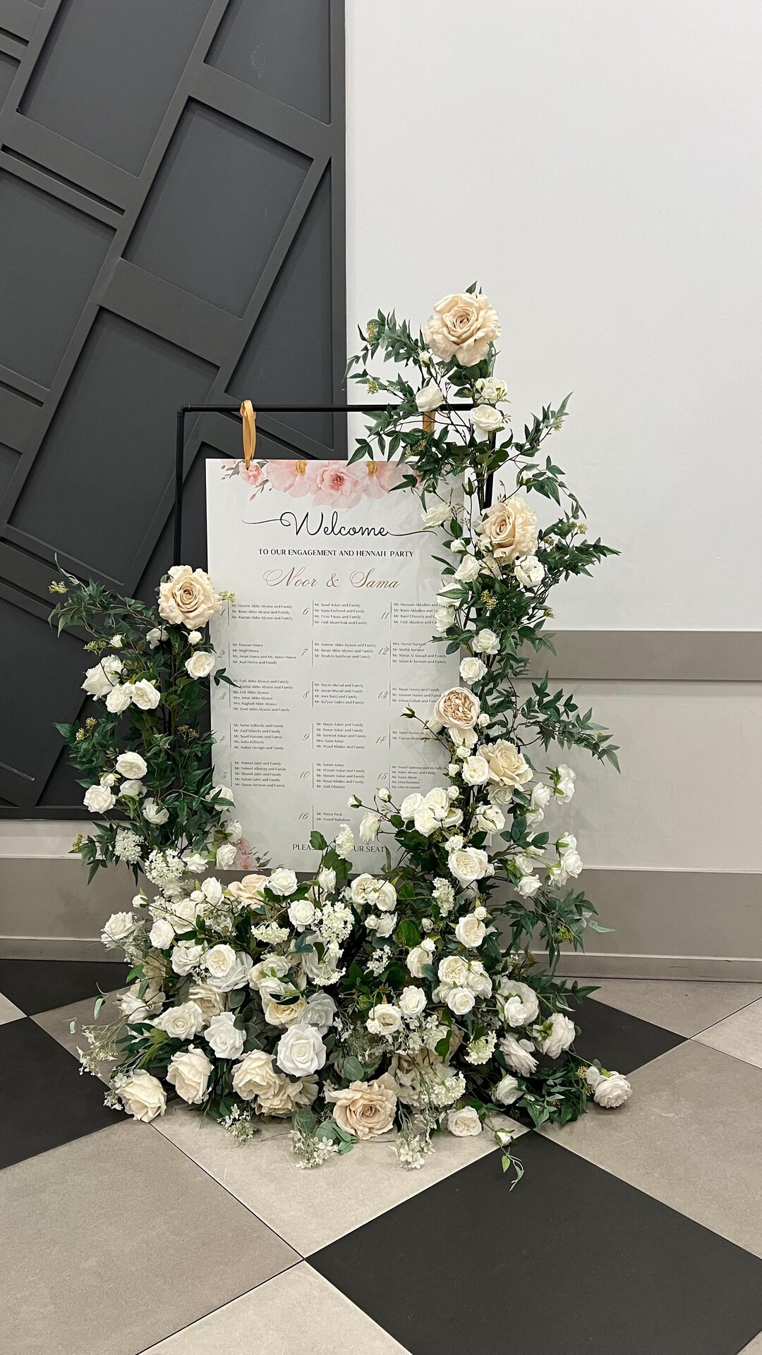 Wedding Seating Chart, Poster | Blush Pink Floral Design Seating Chart ...