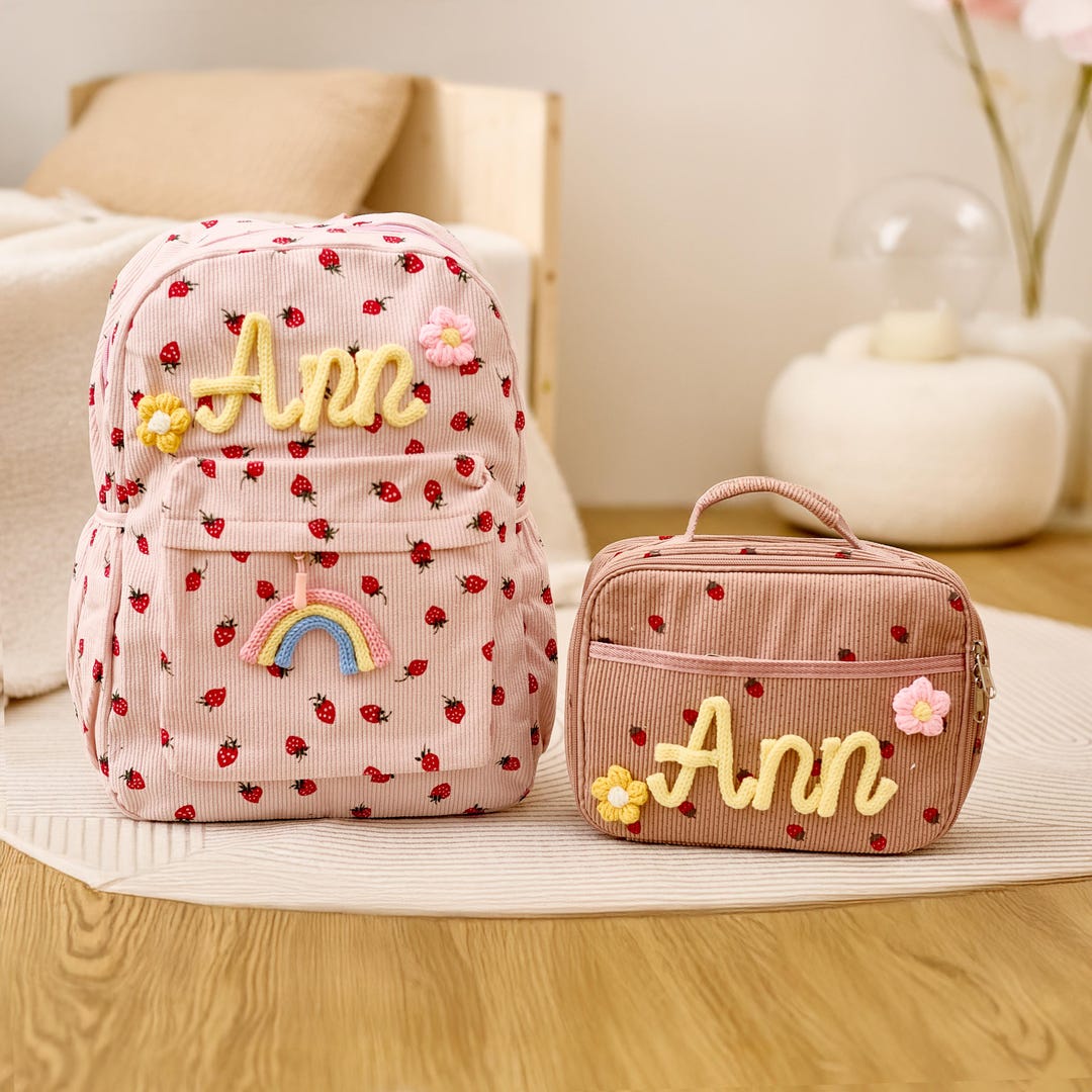 Personalized Set - Backpack and Lunchbag - Back to School Gift - School ...