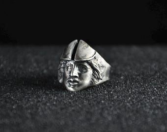 Bague en argent sterling Athéna : bijoux de déesse olympienne