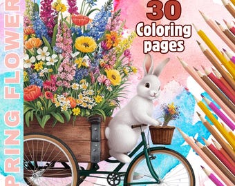 Spring Flower Coloring Pages: 30 Floral Designs (PDF)