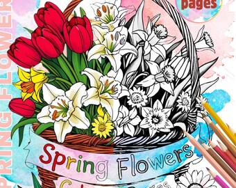Spring Flower Coloring Pages: 20 Fun Floral Art Designs (PDF Printable)