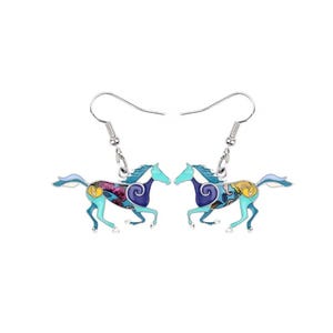 Horse Earrings, Horse Jewellery, Horse personalised gift, Horse Lover Gift, Equestrian Jewellery, Show Jumper Horse Earrings, Equestrian lg