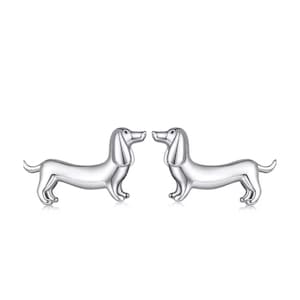 Sterling Silver Dachshund Dog Stud Earrings, Dachshund earrings, Dachshund lovers gifts, Dachshund jewellery, Dog lovers gifts, Gifts for he