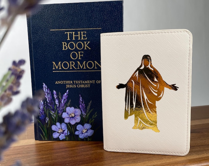 Featured listing image: Temple Ordinance Card Wallet with Reccomend Holder; Christus graphic