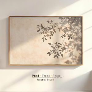 Arte de Pared Minimalista en Estilo Japandi | Póster Imprimible para Interiores Modernos