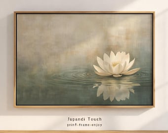 Sage Green Japandi Wall Art: Wabi Sabi Botanical Print For Above The Bed ( Digital Download)