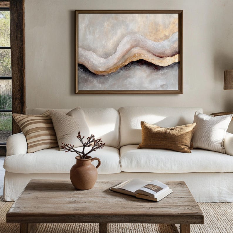 Japandi Wabi Sabi Digital Wall Art | Minimalist Textured Abstract ...