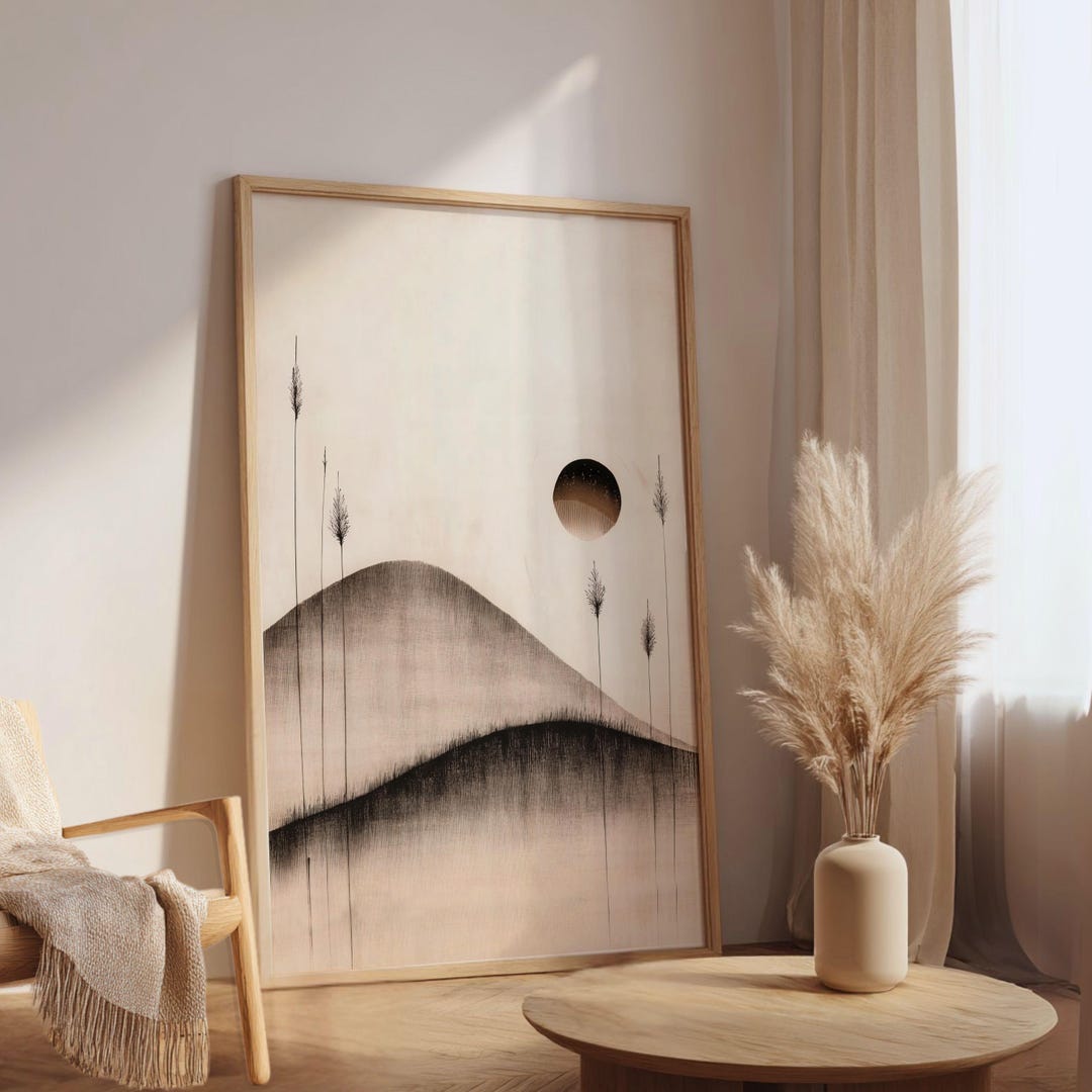 Japandi & Wabi Sabi Digital Wall Art for Apartment Decor | Japanese Ink ...