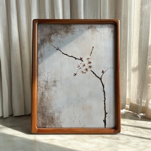 Japandi Cherry Blossom Print | Wabi Sabi Texture Wall Art (Digital Download)