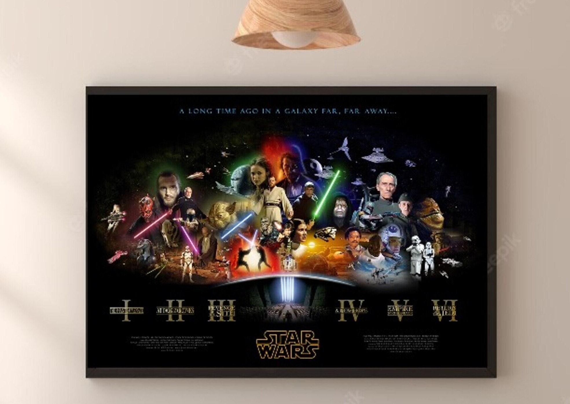 Discover Star Wars Film Series Classic Poster Gift Movie Lover