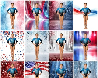 4th Of July / USA Themed Gymnastics Digital Backgrounds