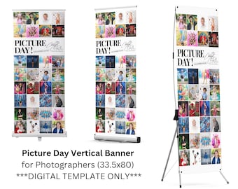 Picture Day Vertical Banner for Photographers (33.5x80) ***DIGITAL TEMPLATE ONLY***