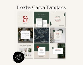 Instagram Holiday Templates | Canva Template | Done For You | PLR MRR resell rights