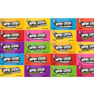 Now and Later Candy Variety 20 Pack (120pcs)