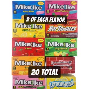 Mike and ike Candy Variety Pack 20ct .78oz