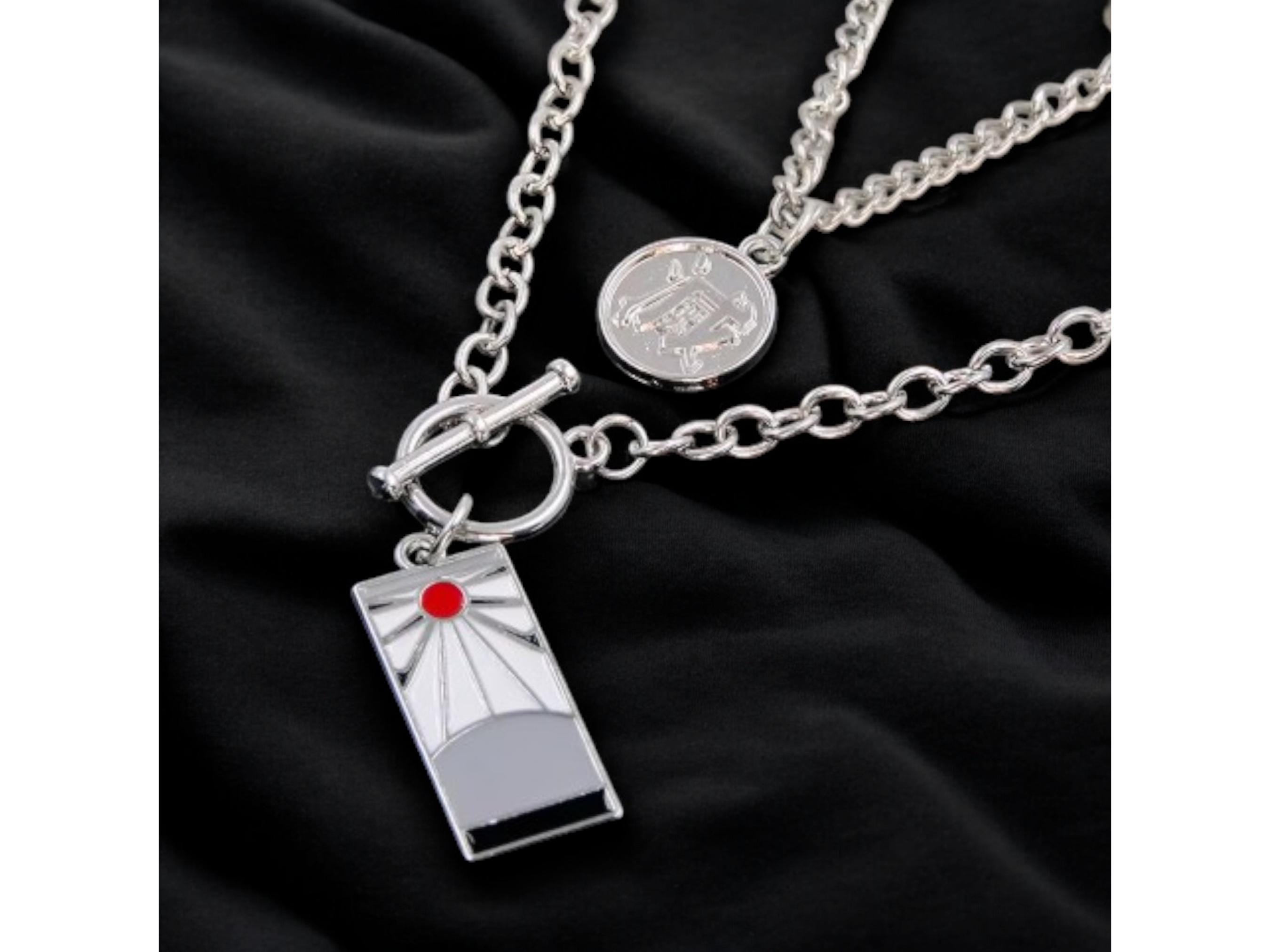 Collier Anime Demon Slayer Kamado Tanjirō - Pendentif Alliage, Accessoire Cosplay, Cadeau Fan Manga