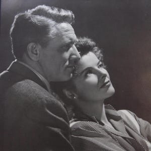 Spencer Tracy and Katharine Hepburn - Classic Hollywood Portrait Photography - Mounted Book Page Picture, 14&quot; x 11&quot;, Actors, Movies