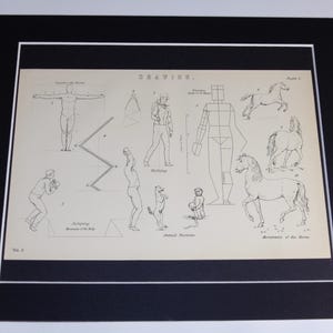 Drawing - Techniques - Movements, Original Victorian Mounted Book Plate Picture, 12&quot;x10&quot;, Artists