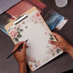 Bedruckbares Briefpapier, Blumenbriefpapier, Muttertag, Geschenk, Rosen
