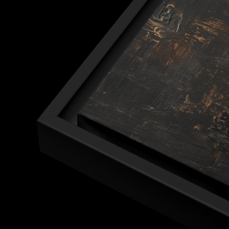 Ying Yan Framed Canvas Wall Art – Black and Gold Art, Luxury Home Decor, Abstract Wall Art, Yin Yang Art, Gold Wall Prints, Spiritual Art