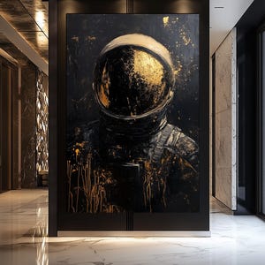Astronaut Digital Print – Outer Space Wall Art, NASA Astronaut Poster, Sci-Fi Space Decor, Gift for Him, Futuristic Digital Artwork