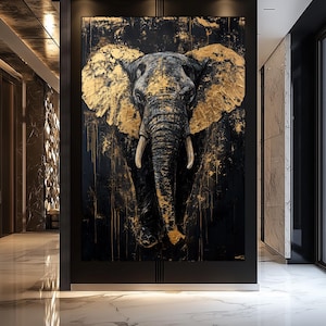 Abstract Elephant Art Print: Modern Wildlife Decor (Digital Download)