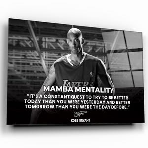 Kobe Bryant &#39;Mamba Mentality&#39; Motivational Canvas Art Print