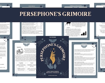 Het Persephone Grimoire-boek, afdrukbaar, een gids voor werken met de duistere godin Persephone, godheidswerk pdf