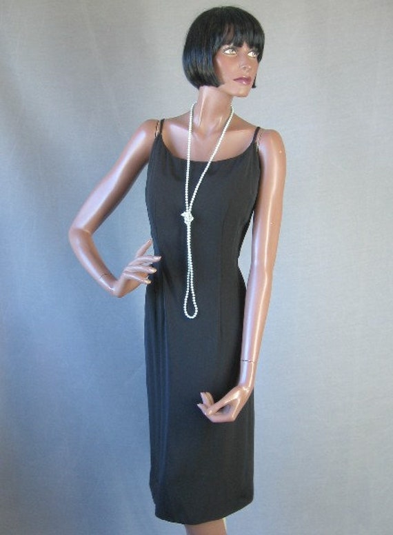 60s Audrey Cocktail Dress Vintage Mad Men LBD Med… - image 5