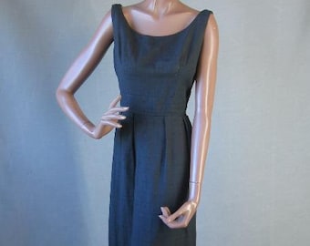 50s 60s Sheath Dress Vintage Cocktail Suzy Perette LBD Audrey Hepburn Medium VFG