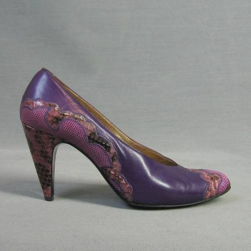 talons vintage Violet carlos falchi peau de serpent l talons vintage Violet carlos falchi peau de de peau serpent l eb8885