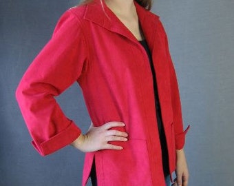 70s Ultrasuede Swing Jacket Vintage 1970s Samuel Robert Red Classic Medium Peter Hatsi Androu VFG