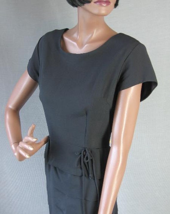 50s Cocktail Dress Vintage 1950s Feminine Tucked P