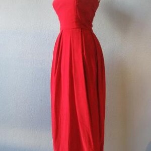 Vintage 60s Red Velvet Formal Long Dress and Popover Jacket Extra Small ...