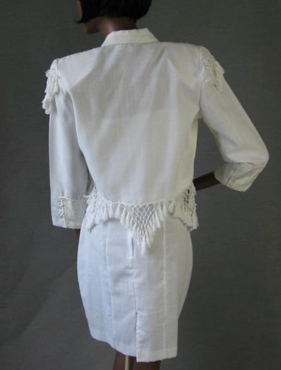 80s Vintage Jacket High Waist Skirt and Midriff T… - image 4