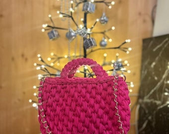 Hand-knitted, handmade bag, knitted gift, Christmas gift, mother gift, grandma gift