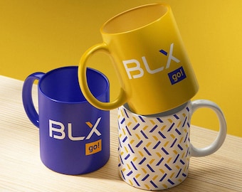 Custom Logo Mugs for Business - Bulk Orders, Personalized Company Cups, Corporate Gifts, Branded, Promotional Drinkware for Marketing Event