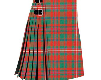 Scottish Handmade MacKinnon Red Ancient Tartan kilt - Men&#39;s Scottish Kilt - MacKinnon Red Ancient Tartan  8 Yard Kilt