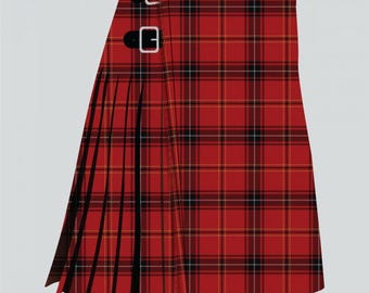 Scottish Handmade Aberdeen FC Tartan Kilt - Men&#39;s Traditional Kilt - Aberdeen Kilt - Highland Wear - Scottish 8 Yard Kilt