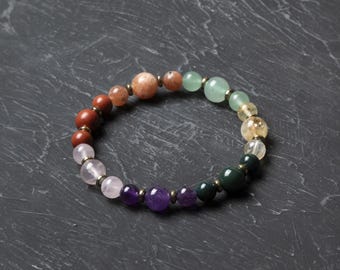 Certifierad Väduren Stjärntecken Naturstensarmband, stjärnteckenarmband, stjärnteckensmycken, ametistarmband, delikat armband