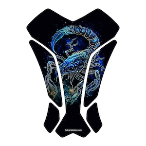 Protection de réservoir de gaz de moto prodector de carburant autocollant 3D décalcomanie horoscope signes du zodiaque astrologie zodiaque chinois carte natale scorpion